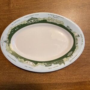 Vintage Fishs Eddy oval Central Park plate